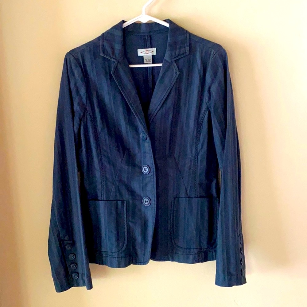 Blue Sitwell Anthropologie cotton jacket size 8